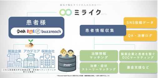 患者向けサービス「MiiLike(ミライク)展開図1」