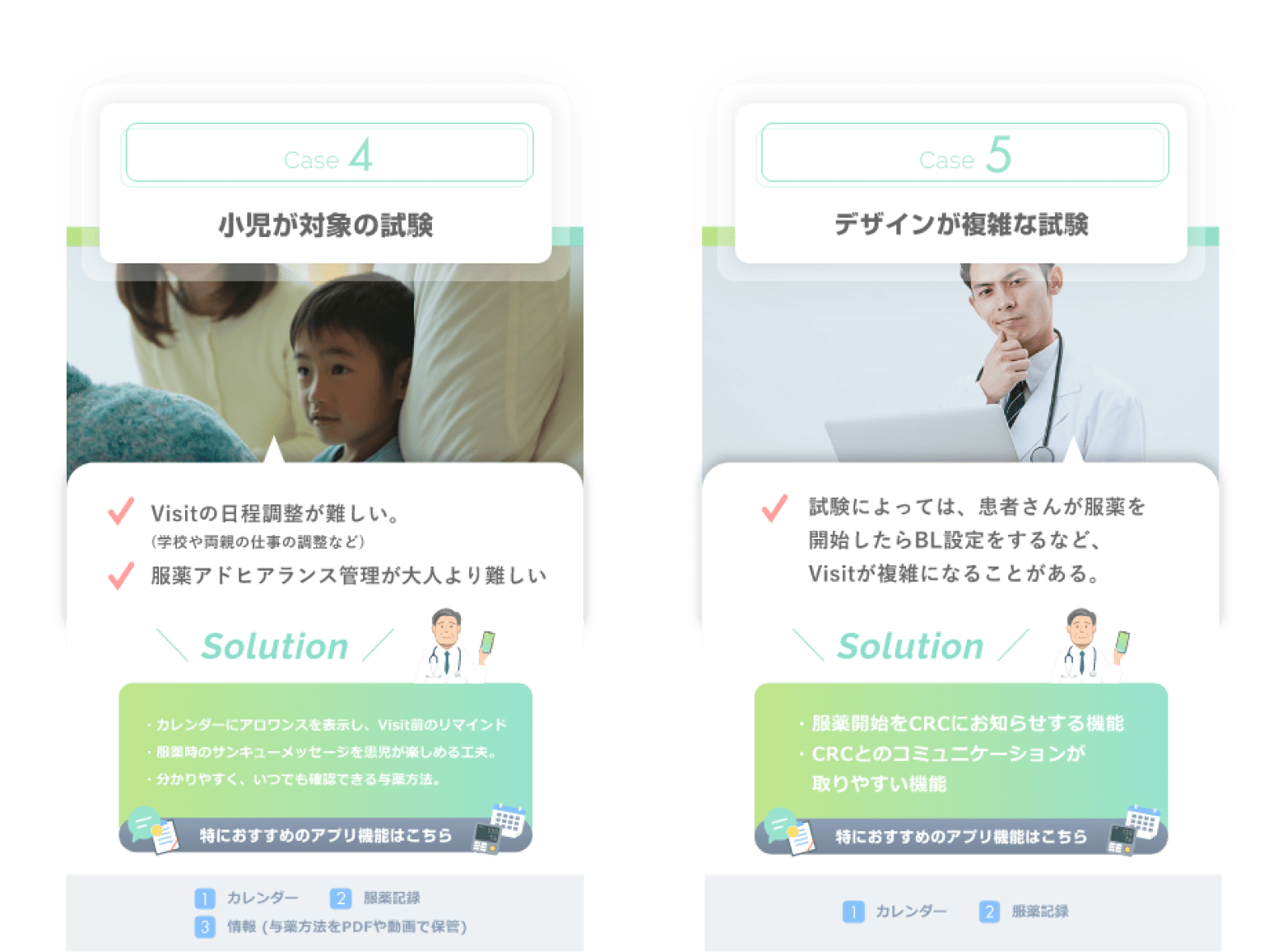 ケース4 小児が対象の試験 ケース5 デザインが複雑な試験